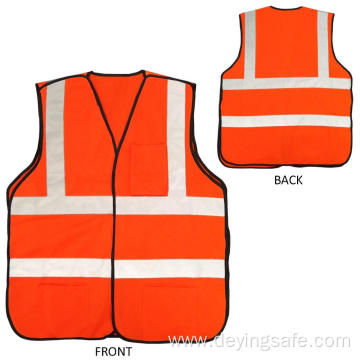 safety reflective vest with 4 refletive stripes